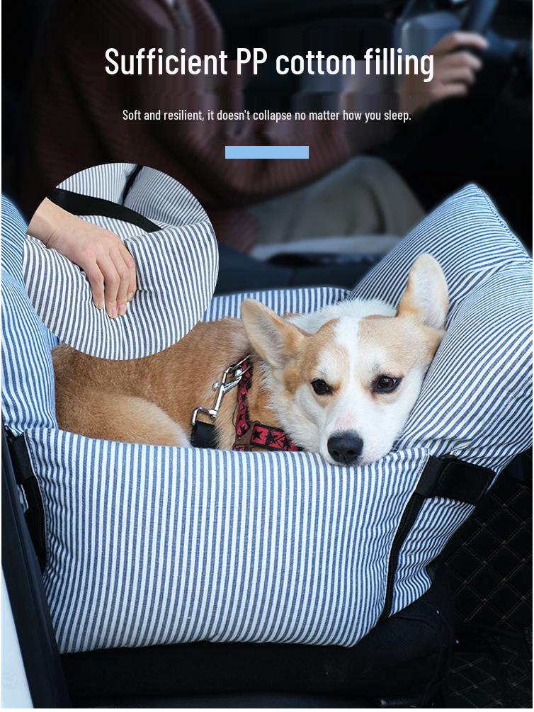 Universal All-Season Car Rear Seat Dog Bed: Removable, Washable, Handbag-Style Design.