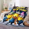 1Pc Christmas Minions Celebration Blanket Soft And Comfortable Casual Warm Camping Travel Christmas Halloween Gift M91748