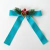 Christmas Velvet Bow & Bell Hanging Ornaments Door Decor