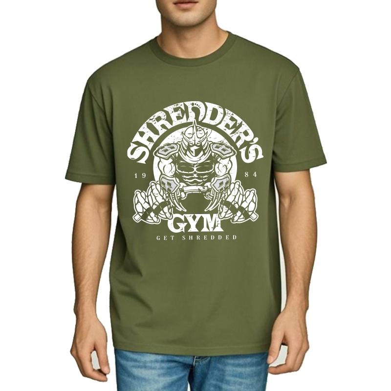 Stylish Unisex Summer tshirt Shredders Gym Get Shredded 1984 Short Sleeve Relaxed Fit ONeck For Men Top Tees Male Teeshirt