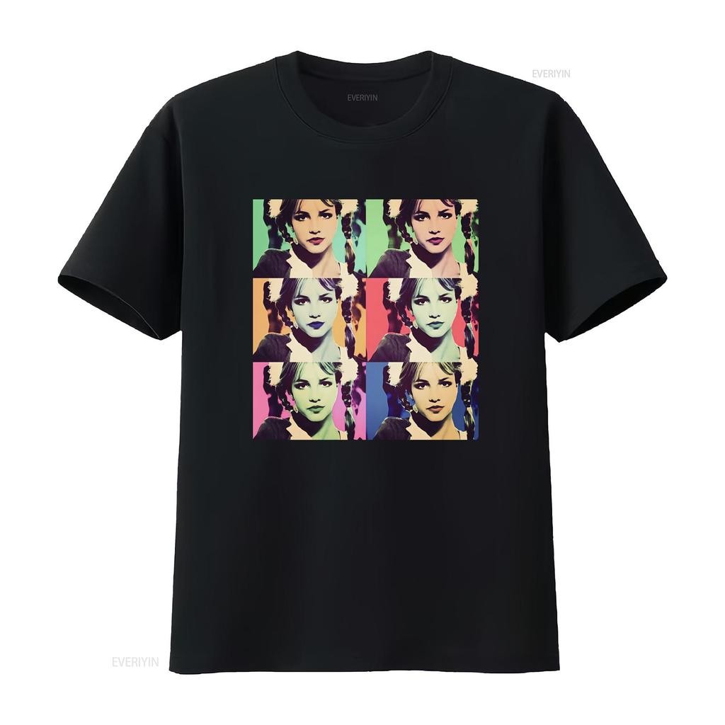 Retro Pop Art s Music Idol Color Block Portrait Print Casual T Shirt vintage Washed Breathable homme Comfortable Soft graphic
