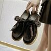 Zapatos para Mujer Mocasines Gamuza Cuero Genuino Estilo Británico Con Cordones Zapatos de Estudiante Mujer Talla Grande Zapatos Clásicos para Mujer