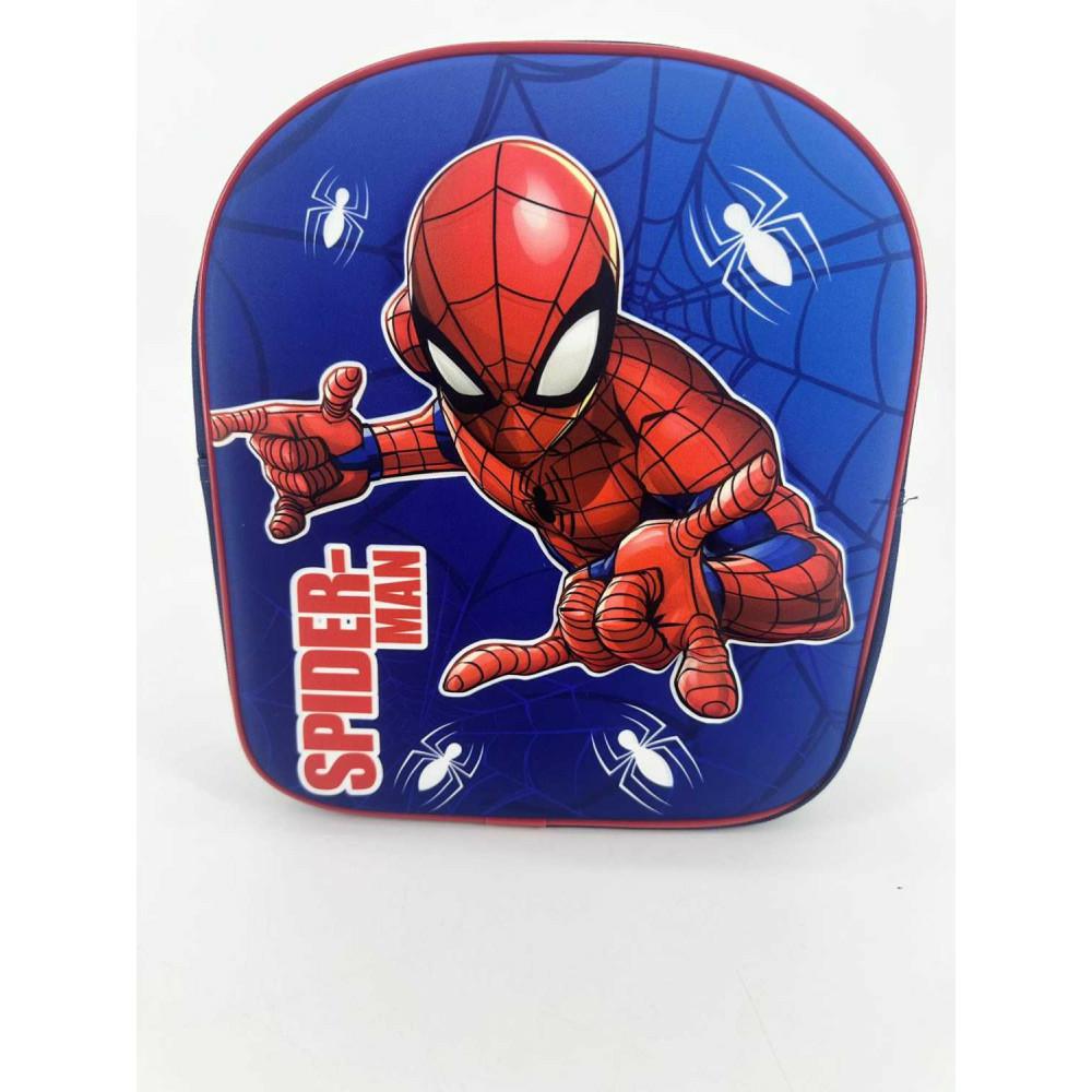 3D Spiderman Waterproof Kids Backpack 26x32x10cm Multicolor School Bag
