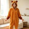 Unisex Einteiler Capybara Kigurumi Erwachsene Fleece Anime Schlafanzug Hausanzug Weihnachten Halloween Cosplay Kostüm Overall