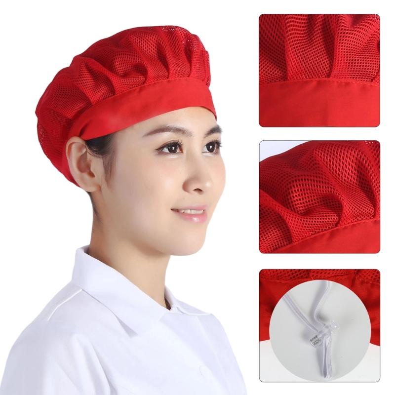 Dustproof Work Cap with Mesh Ventilation for Chefs and Food Handlers Elastic Edge for Secure Fit Foldable for Easy Carry