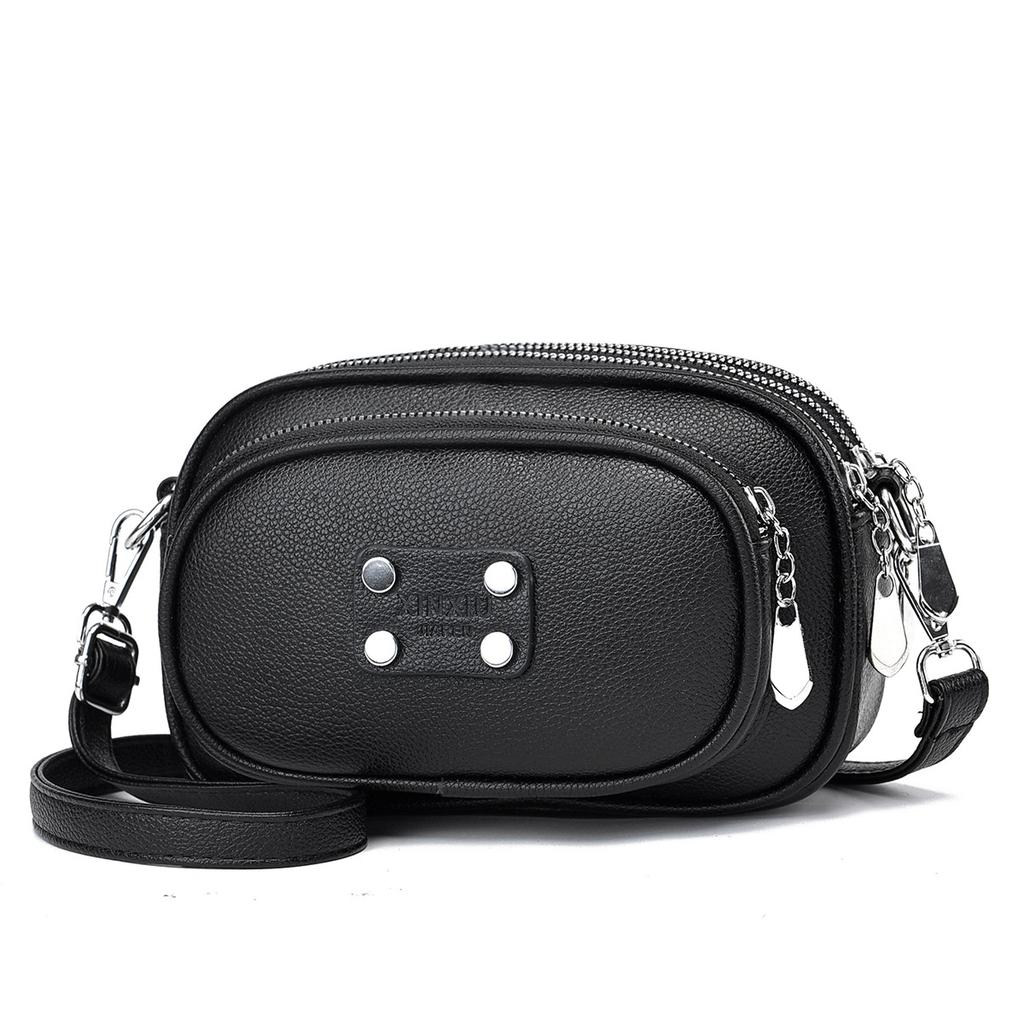 New textured bag solid color atmospheric shoulder bag messenger bag small square bag simple commuter bag women's bags