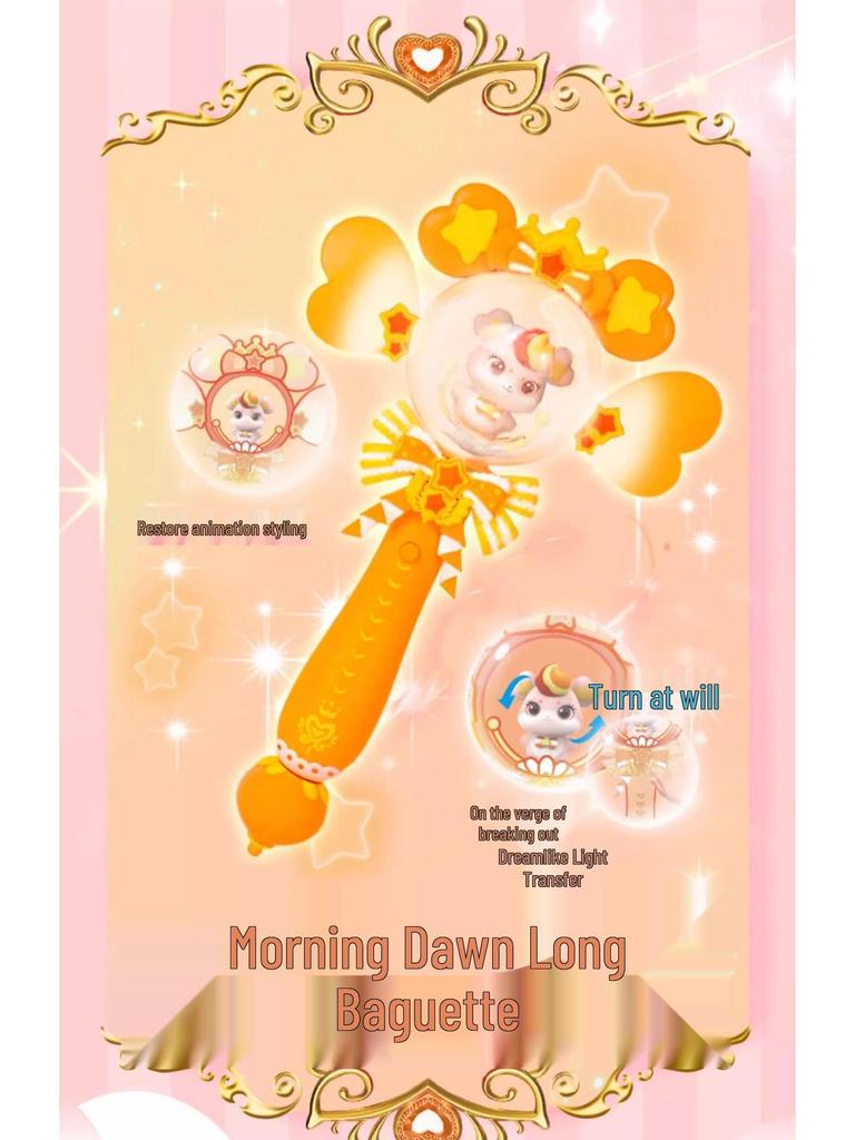 Rainbow Guardians Luminous Princess Wand: Fairy Morning Light Scepter for Girls