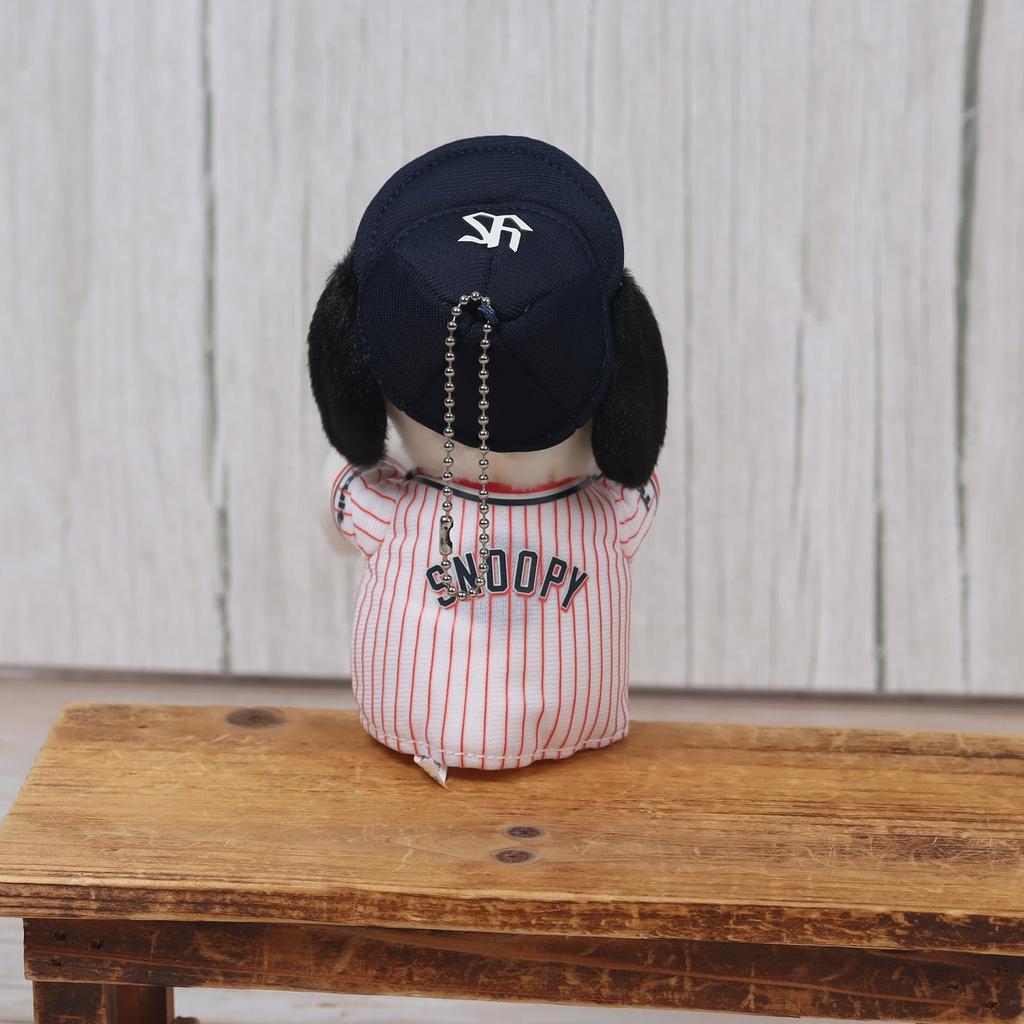 Yoshitoku Snoopy Plush Strap total Official Licensed Product of the Tokyo Yakult Swallows of the 12 professional baseball Comes in a gift bag Blue