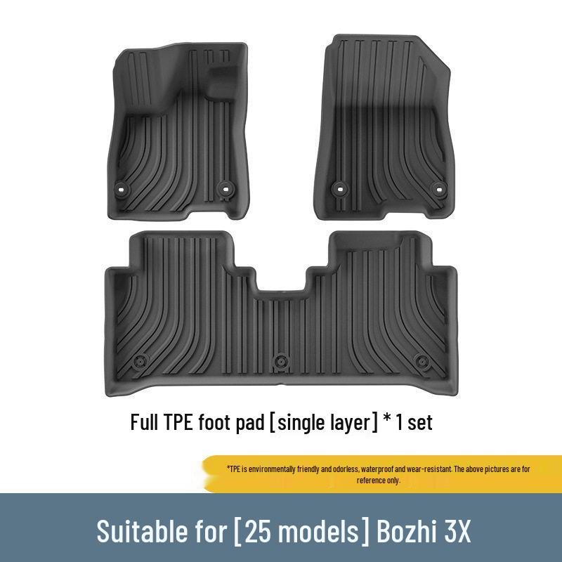 Toyota BZ3X BaiZhi 3X EV TPE Floor Mats for Left/Right Hand Drive: Waterproof Rubber Trunk Carpets