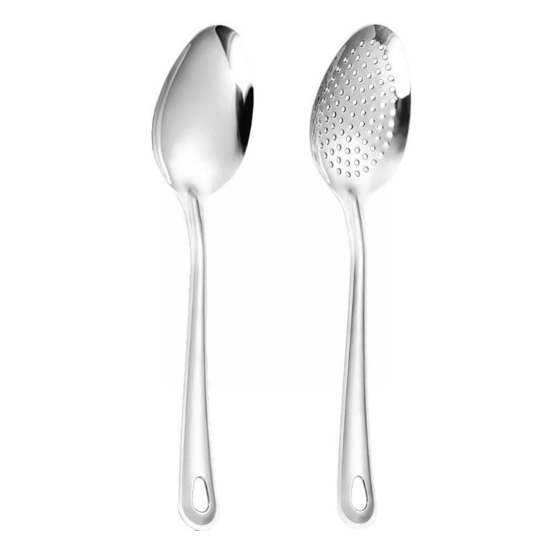 Stainless Steel Strainer Spoon Kitchen Colander Spoon Spoon Filter Strainer Food Scoop Perforated Skimmer Colander
