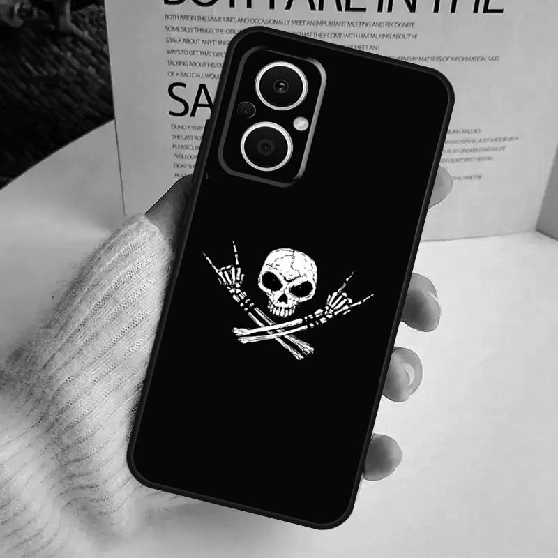 Rock and Roll Skull Case For OPPO Reno 13F 14F 12F 10 11 12 13 14 Pro 8T 7 8 Lite OPPO Find X6 X5 X8 X9 Pro Cover