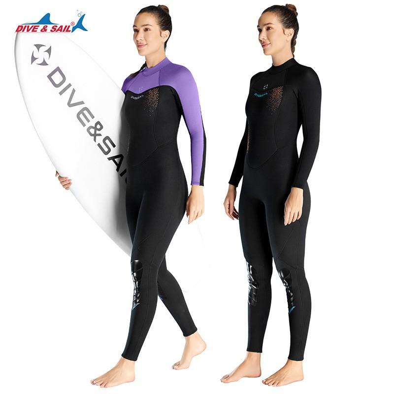 Womens 3mm Full Body Wetsuit Diving Snorkeling Surfing Cold Water Swimming Winter Spring Fall Summer Use