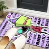 Alien Invasion Pattern Office Rug Chair Mat, Game Carpet, Suitable for Front Door, Bedroom, Living Room, Desk, Holiday Gift