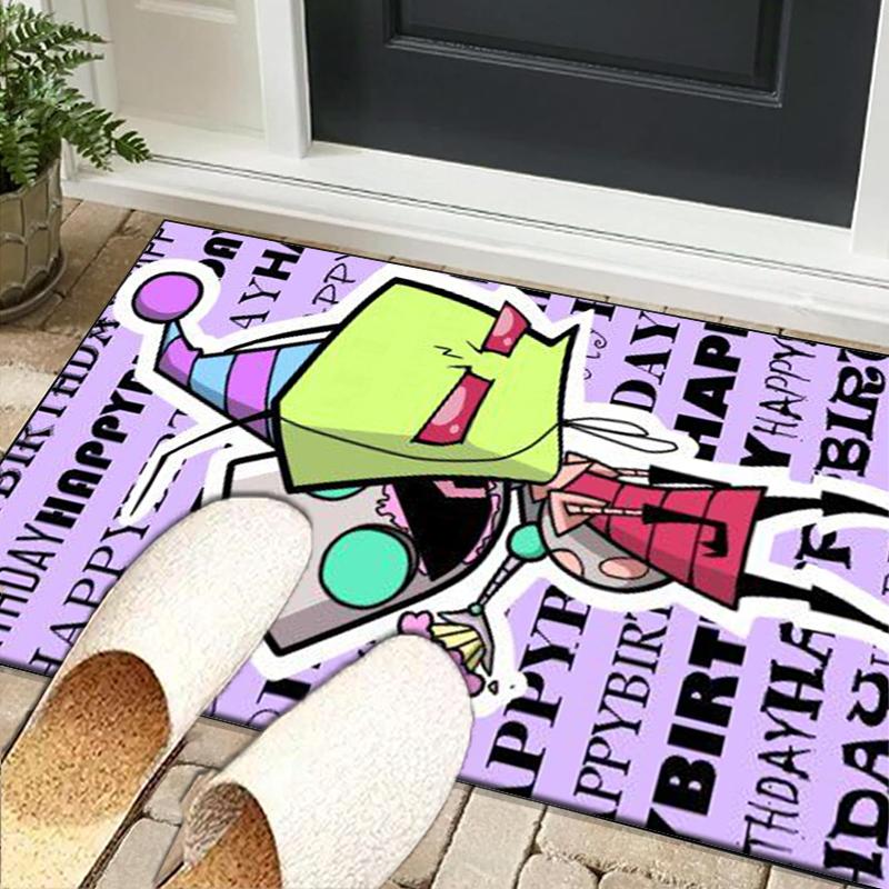 Alien Invasion Pattern Office Rug Chair Mat, Game Carpet, Suitable for Front Door, Bedroom, Living Room, Desk, Holiday Gift