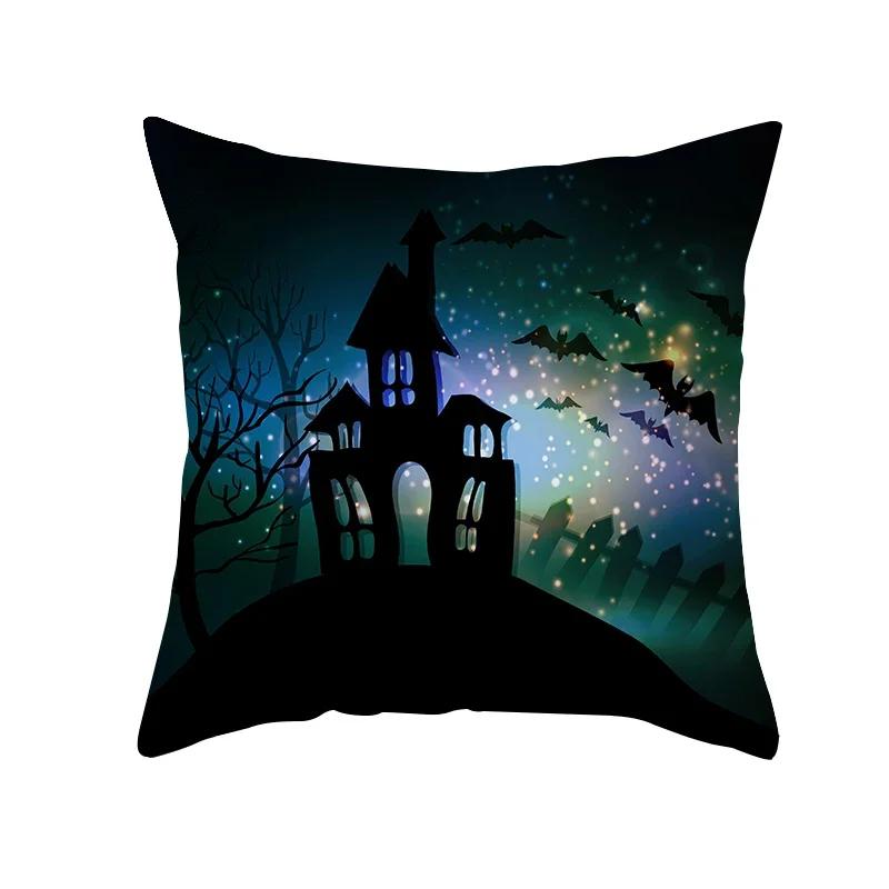 Home Decor Halloween Pumpkin Cushion Cover Trick or Treat Farm Print Sofa Cushion Cover X Funda De Almohada