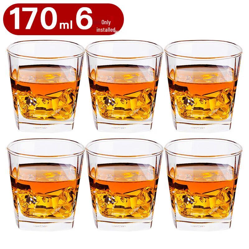 All-Purpose Glass Whiskey Tumbler Set (6-pack, 170ml)