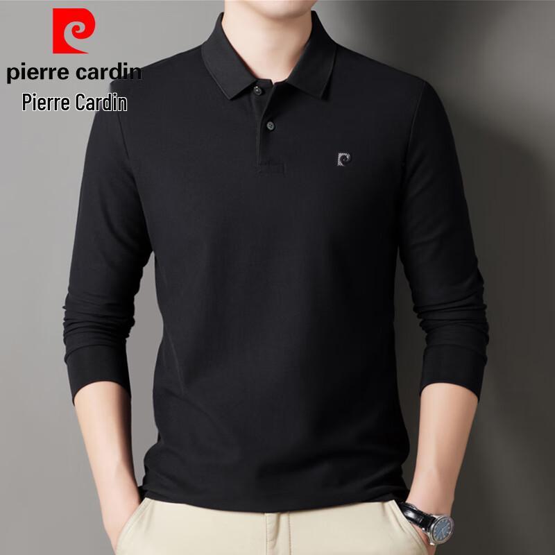 Pierre Cardin Men's 100% Cotton Long Sleeve Business Casual Polo Shirt