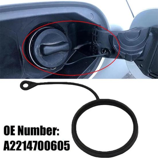 Tankdeckelhalter für Mercedes-Benz C-Klasse E-Klasse S-Klasse A2214700605 Langlebiges Ersatzteil Schwarzer Kunststoff Verlustsicherungsseil