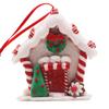 Festive Gatherings Christmas House Pendant Festive Ornament Charming Clay House Ornament 8*8*8cm Delightful Addition