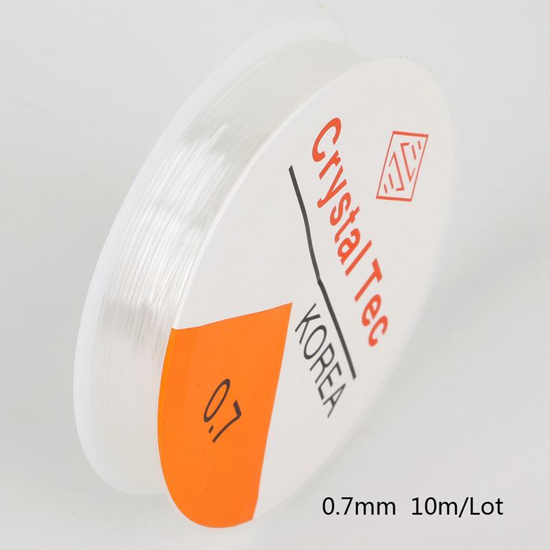 Klare, weiße, elastische Kristallperlenschnur für selbstgemachten Schmuck und Buddha-Perlen