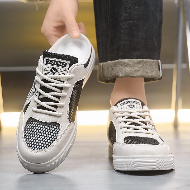 Pánské sportovní boty, letní dřeváky s otevřeným výstřihem, nazouváky, ležérní pantofle, boty pro studenty, velké velikosti, tenisky, sandály, nadměrné velikosti