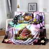Dark Magician Cartoon Anime Throws Blanket Kids Super Soft Cute Blankt for Travel Couch Picnic Bed Flannel Blanket Birthday Gift