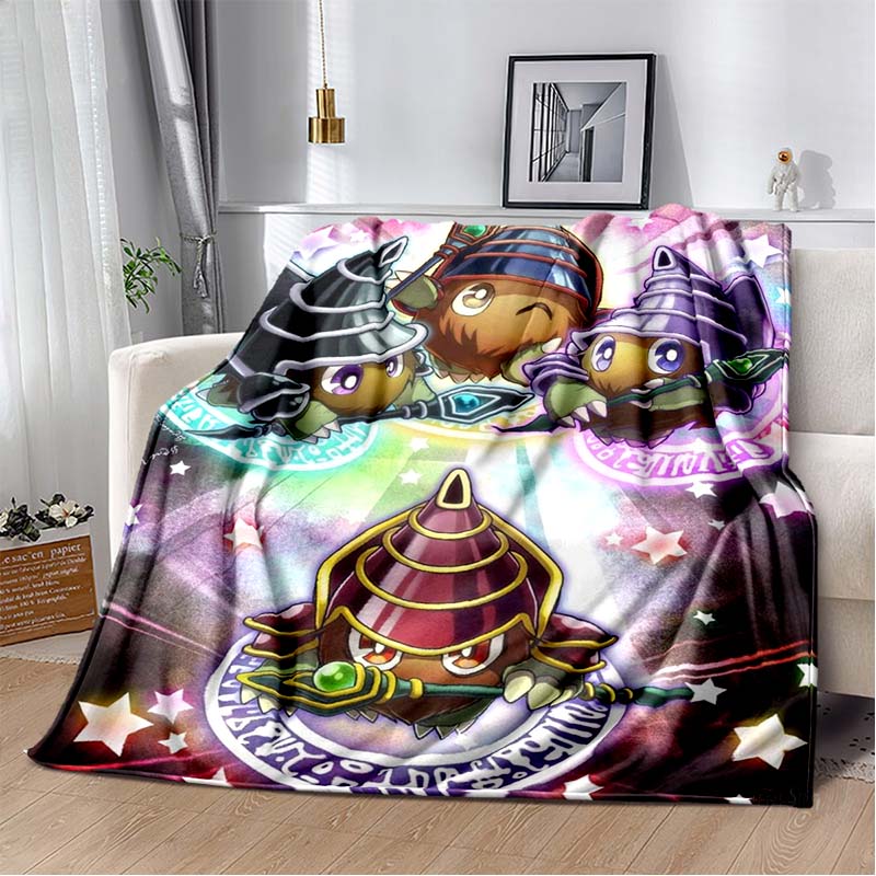 Dark Magician Cartoon Anime Throws Blanket Kids Super Soft Cute Blankt for Travel Couch Picnic Bed Flannel Blanket Birthday Gift