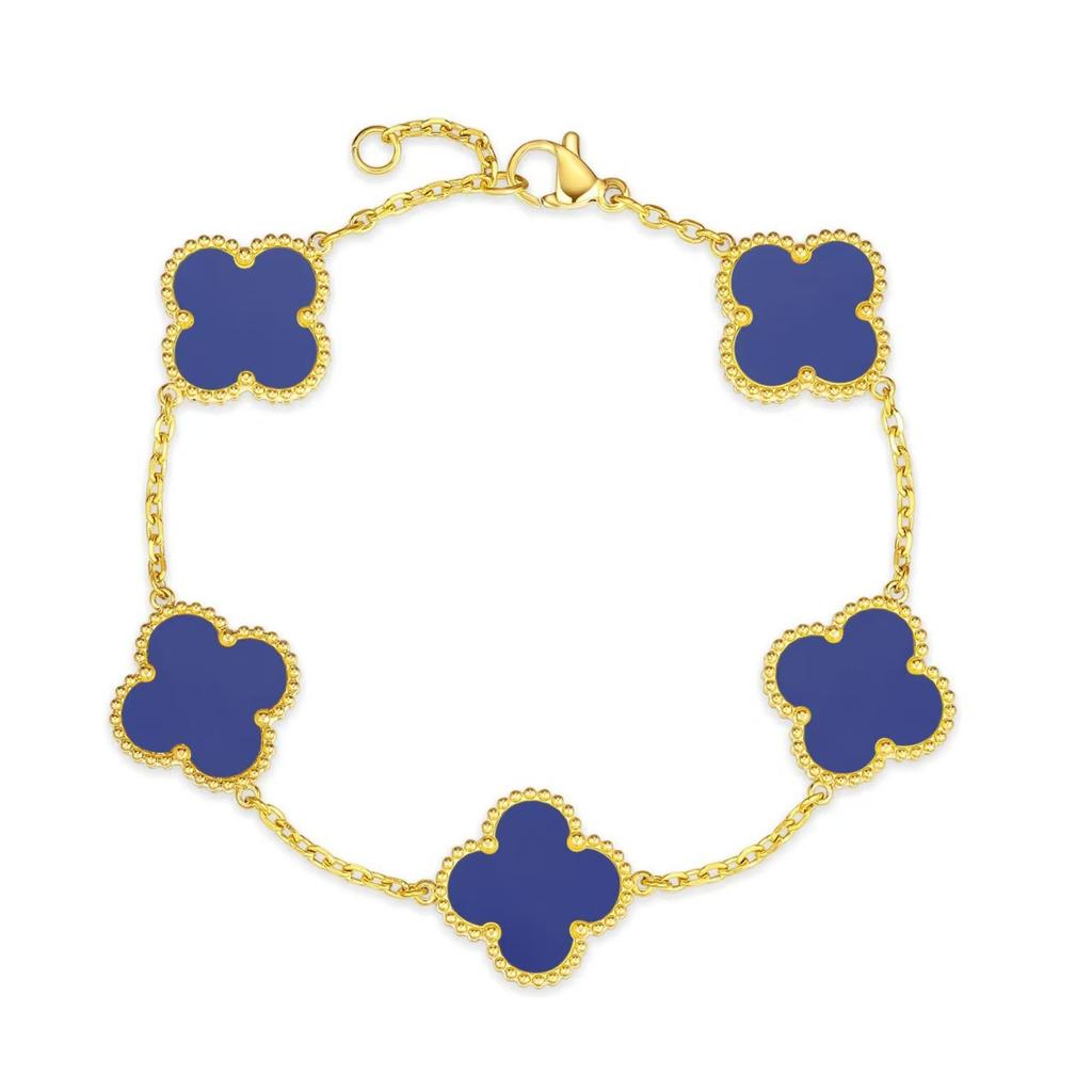 Lucky Four-leaf Clover Five-flower Bracelet - Tarnish-free Women's Bracelet