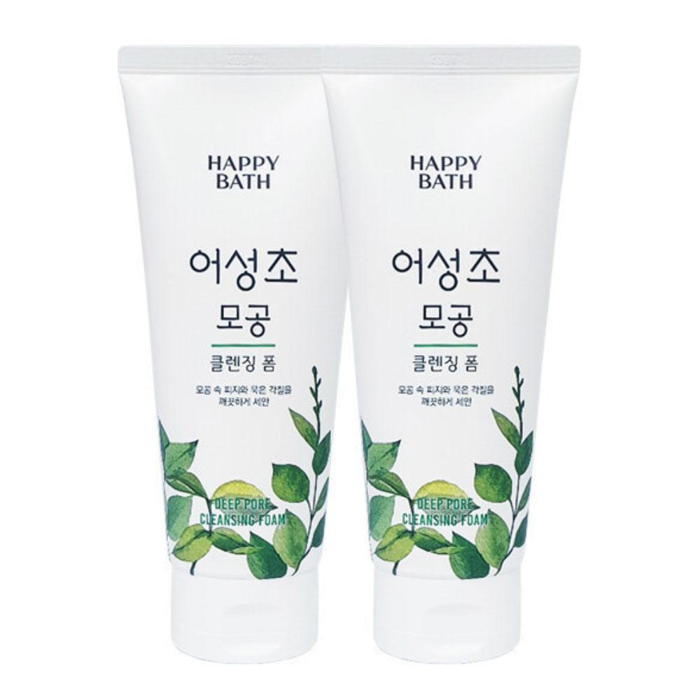 HAPPY BATH Houttuynia Cordata Pore Cleansing Foam, 200g, 2 Pieces
