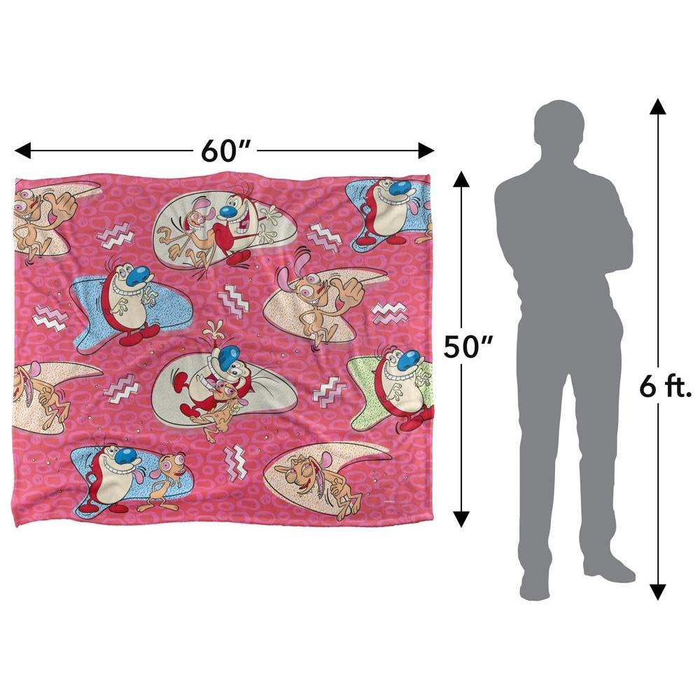 The Ren & Stimpy Show Silky Patterned Supersoft Blanket