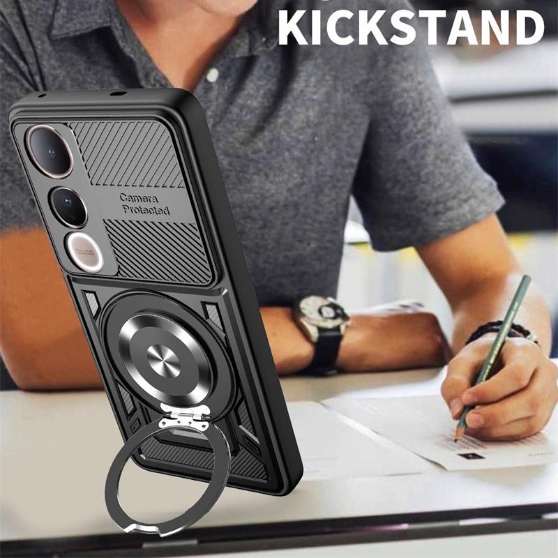 Heavy Duty Armor Case For Vivo V50 Lite 5G V50e Protective Cover Ring Stand Holder Shockproof Capa Shell Fundas