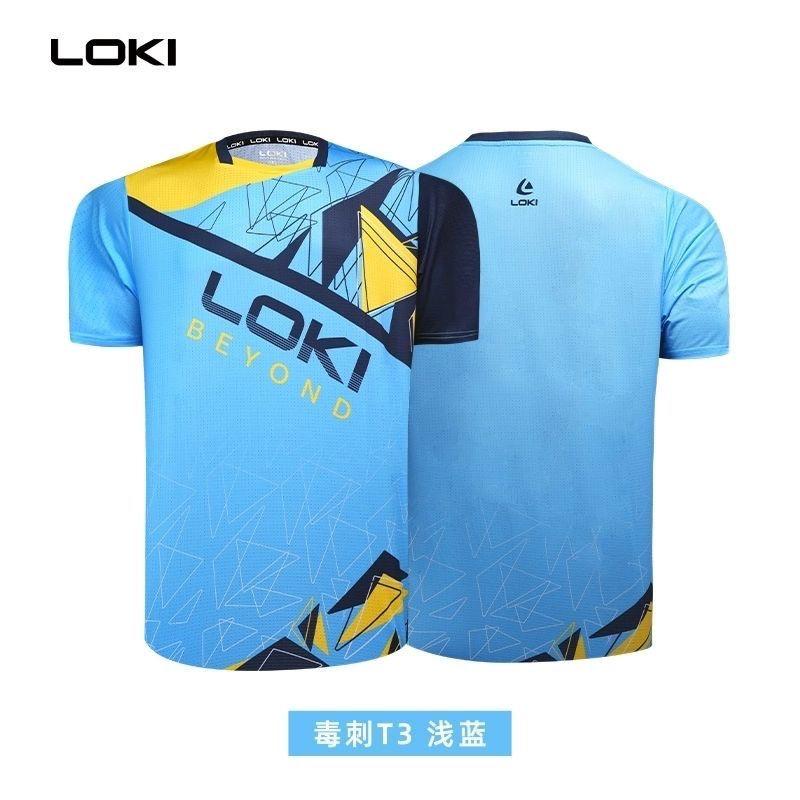 Neue LOKI Tischtennis Trikots für Damen und Herren, schnelltrocknende atmungsaktive Wettkampfsportbekleidung, Trainings-Kurzarm