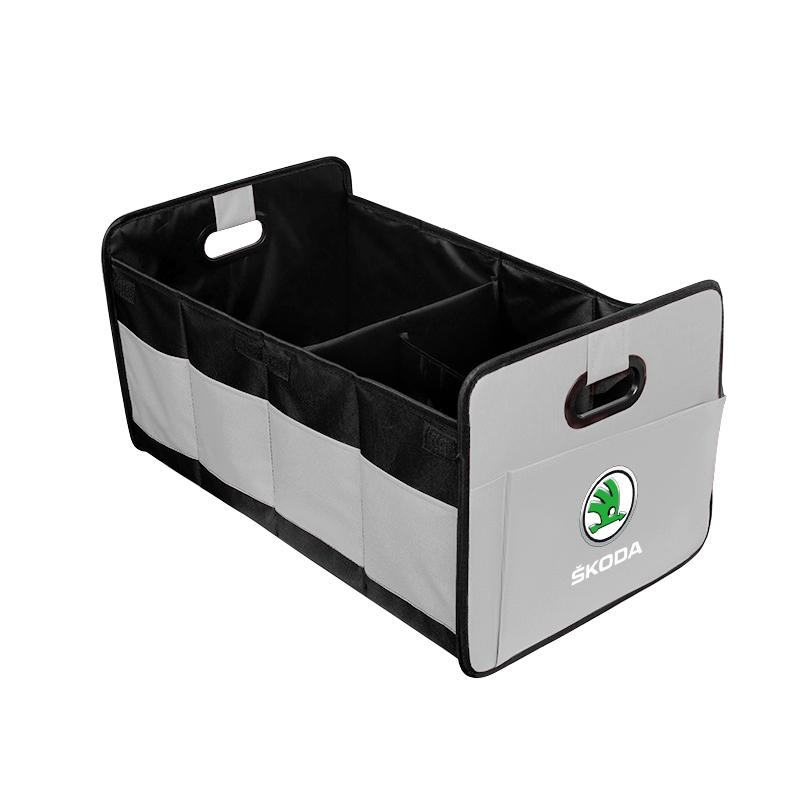 AEB1 Car Trunk Organizer Box Foldable Large-capacity Storage Case For Skoda Octavia Kylaq Elroq Kodiaq Scala Rapid Superb Karoq Yeti