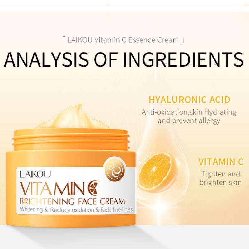 Crema antiarrugas de 25 g Crema con esencia de vitamina C Crema hidratante para el cuidado del rostro Elimina manchas Reafirma la piel Crema blanqueadora Crema hidratante para el cuidado de la piel