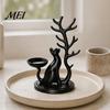 Small Countertop Organizer Cute Cat Tree Branch Jewelry Organizer, 3D Printed Earring Bracelet Hair Gifts for Lovers Tie Storage Holder, Decorative