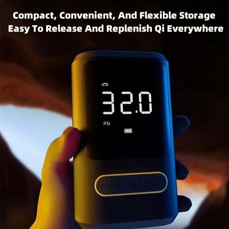 Mini Portable Handheld Electric Air Pump for Car Bicycle Tire Inflator Wireless Charging Digital Display Mounted Air Compressor