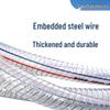 Transparent PVC Steel Wire Hose: Thickened, Oil & Low Temperature Resistant, Odorless Vacuum Suction Pipe for Water Pumps.