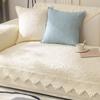 Cotton Sofa Cushion, Universal In All Seasons, Cream Wind Fabric, Non-Slip Modern Pure Cotton Cover, Quilted Seat Cushion,