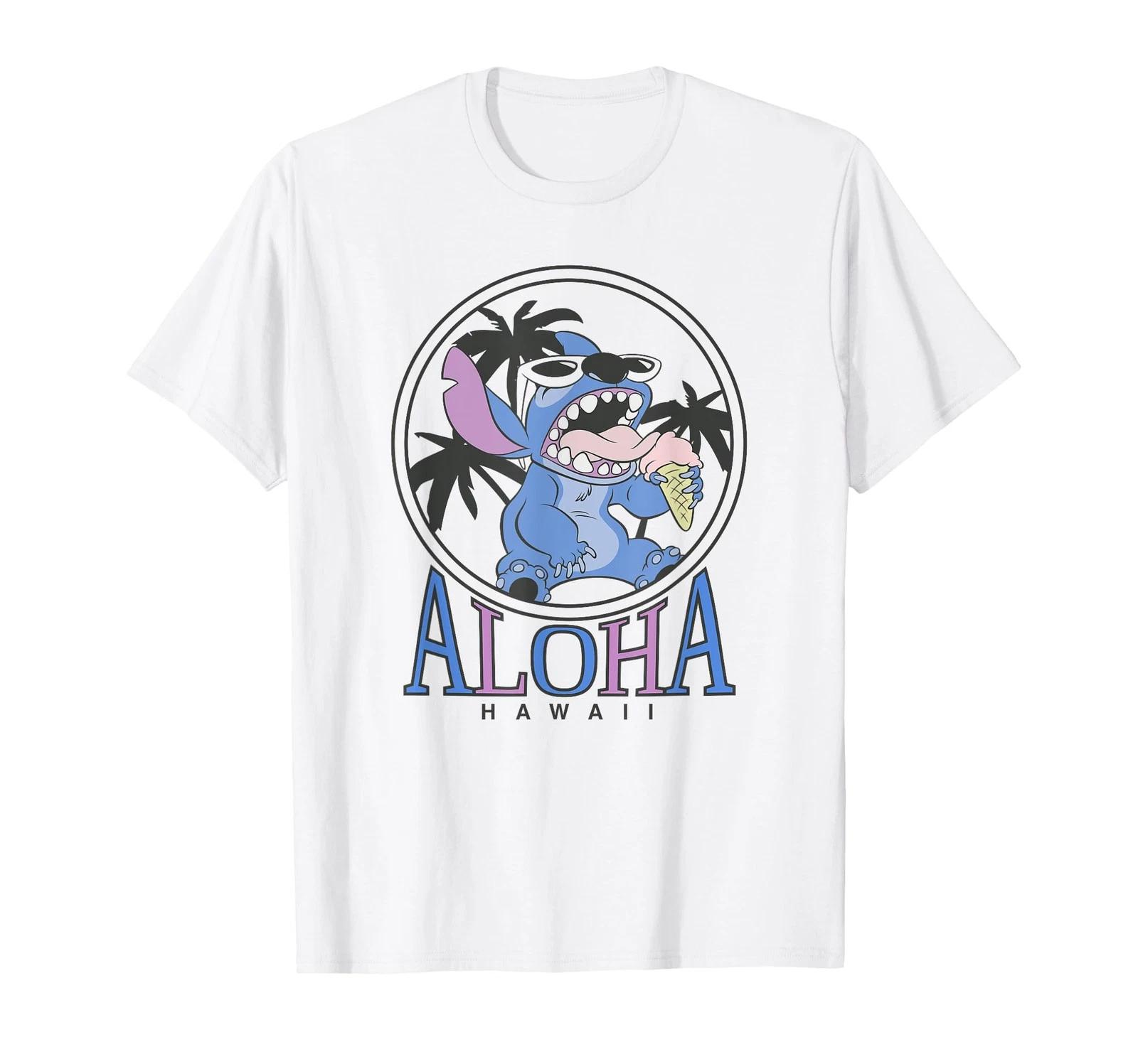 Disney Lilo & Stitch Ice Cream Aloha Hawaii Logo T-Shirt_ S