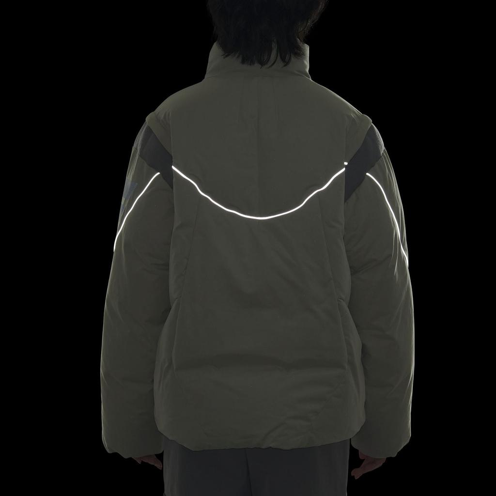 adidas FW24 FUSTL Series P DJK Mid Removable Insulated Sports Casual Down Jacket Men Jacket Light-Sesame Earth-Gray JM6175