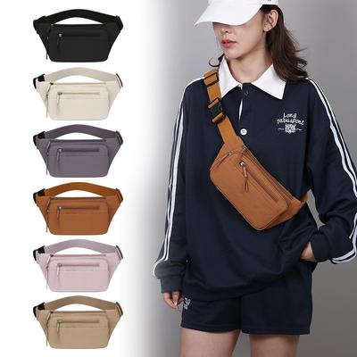 Geantă de Talie Multifuncțională pentru Telefon Mobil Geantă Ușoară pentru Piept Culoare Solidă Geantă Crossbody pentru Umăr pentru Exterior Commuter