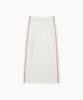 Minasu Velvet Track Long Skirt_White