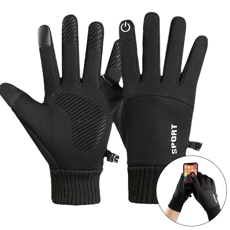 Winter Snow Warm Gloves Outdoor Cycling Full Finger TouchScreen Gloves Waterproof Fleece Gloves for Running Skiing Motorcycle