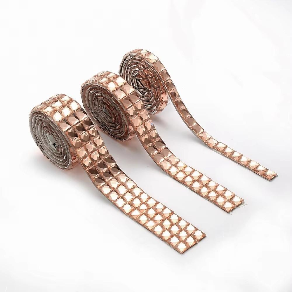 Resin Crystal Rhinestones Tape Trim Square-Shaped Decorations Trim Glass Rhinestone Sticker Rhinestone Appliques