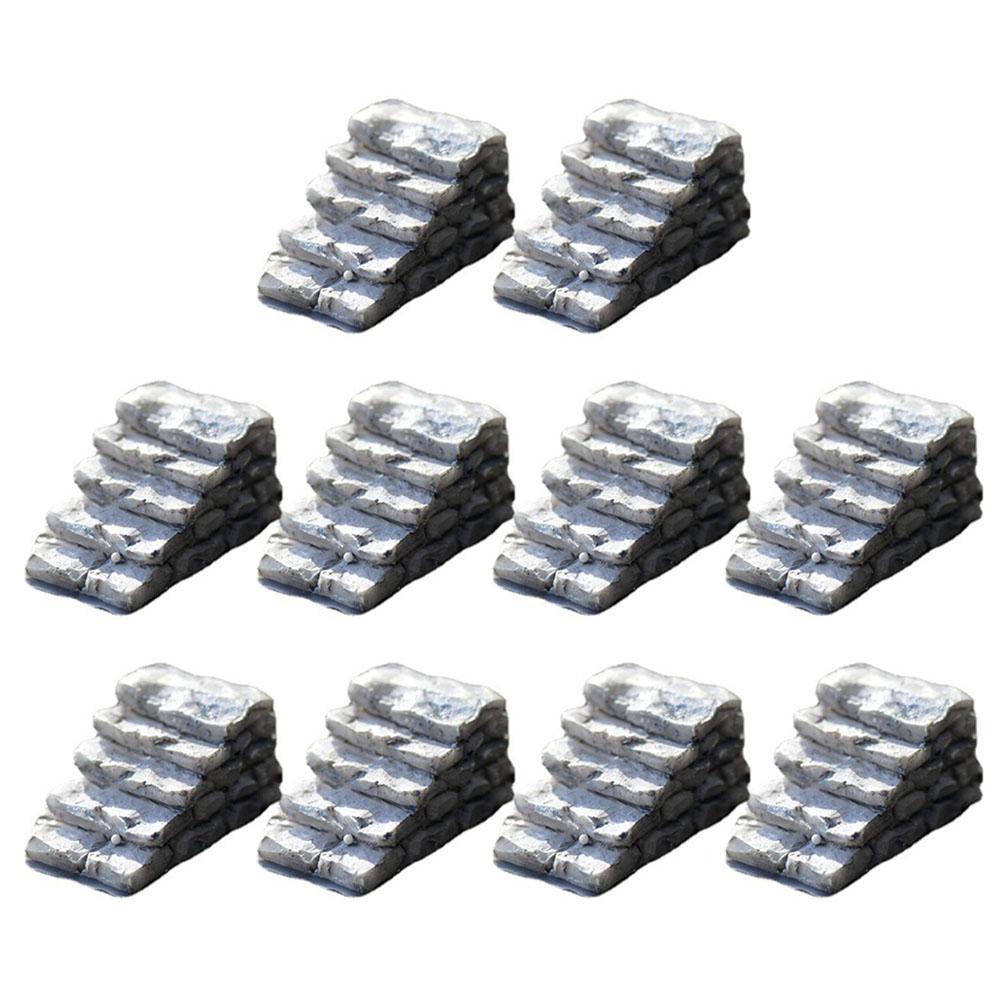 

DIY Pathways Artificial Stone Steps Long-lasting Material Miniature Gardens Versatile Design For Dioramas Creative Props