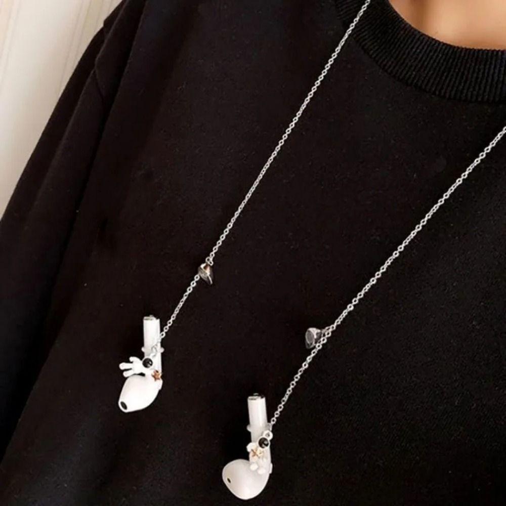 Magnetic Headphone Chains Astronaut Earphones Necklace Anti-Lost Earphone Chain Bluetooth Earphone