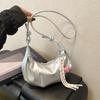 Fashionable Dumpling Shape Shoulder Bag For Women Street Trend Pu Material Zipper Opening Crossbody Purse For Daily Use
