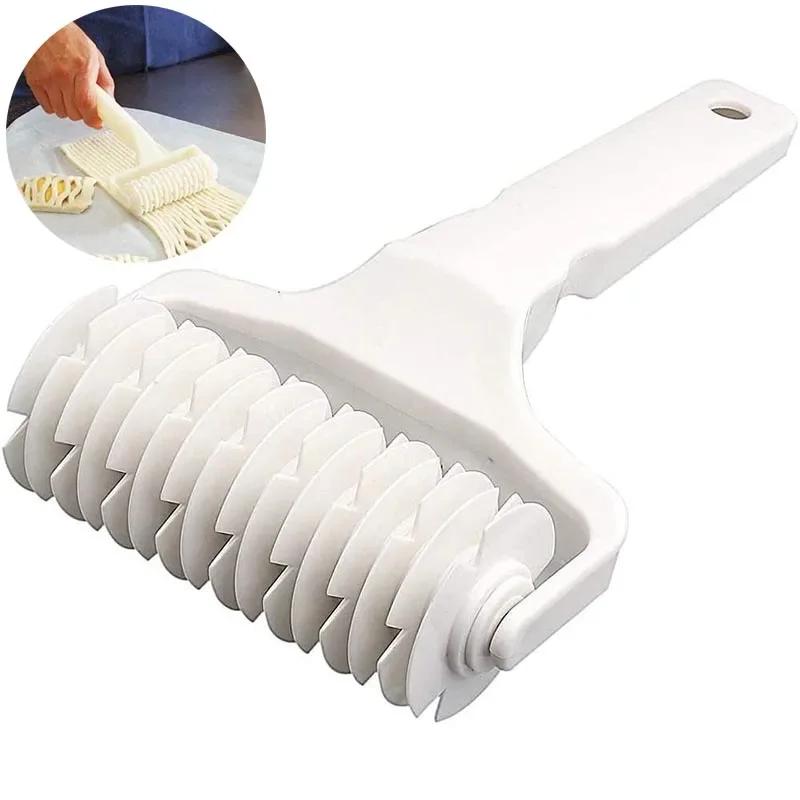 Plastic Lattice Roller Cutter Dough Cutter Pie Pizza Cookies Pull Mesh Wheel Knife Baking Pastry Tools Kitchen Accessories