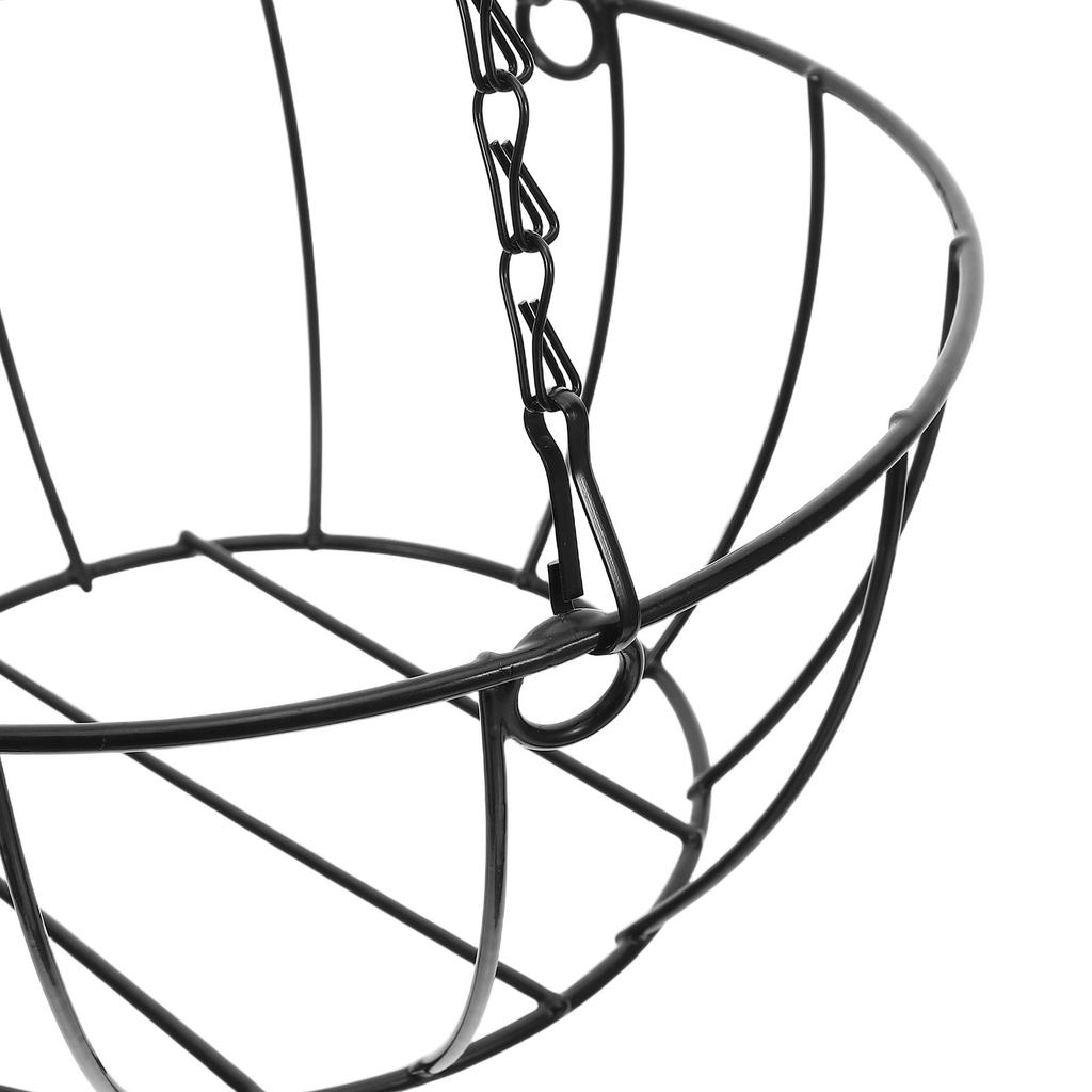 Hanging Basket Iron Flowerpot Holder Thickened Metal Wall Mount Planter Stand for Home Garden Balcony Porch Decoration