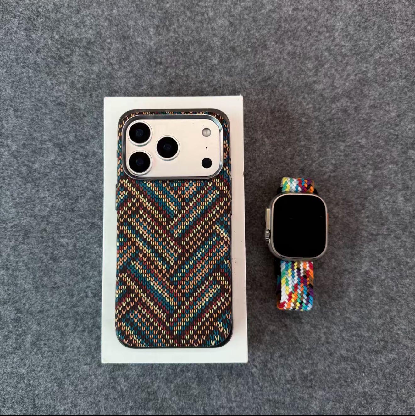

iPhone 17 Pro Max Carbon Fiber Kevlar Magnetic Case: Apple 16 Skin-Feel Drop-Proof Protection 16